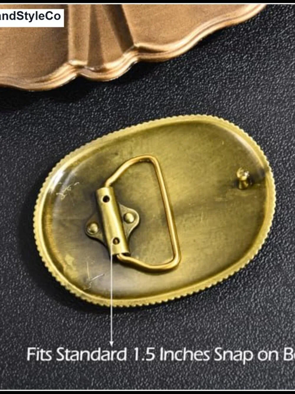 Western Belt Buckle for Men Antique Engraved Flower Zinc Alloy Snap On